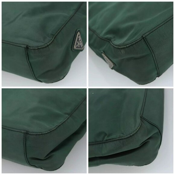 PRADA Shoulder Bag Nylon Green Auth - Picture 15 of 15